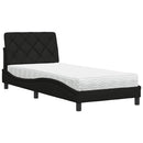 seng med madras 80x200 cm stof sort