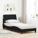 seng med madras 90x190 cm stof sort