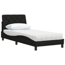 seng med madras 90x190 cm stof sort