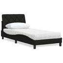 seng med madras 90x190 cm stof sort