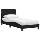 seng med madras 90x200 cm stof sort