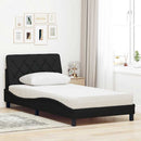 seng med madras 100x200 cm stof sort