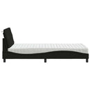 seng med madras 100x200 cm stof sort