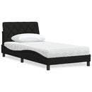 seng med madras 100x200 cm stof sort