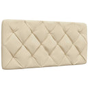 seng med madras 100x200 cm stof cremefarvet