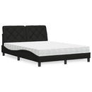 Seng med madras 120x200 cm stof sort