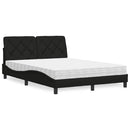 Seng med madras 140x190 cm stof sort