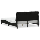 Seng med madras 140x190 cm stof sort