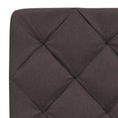 Seng med madras 140x200 cm stof mørkebrun
