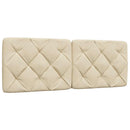 Seng med madras 140x200 cm stof cremefarvet