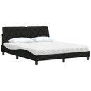 Seng med madras 160x200 cm stof sort