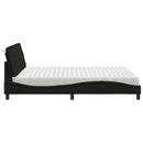 Seng med madras 160x200 cm stof sort