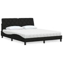 Seng med madras 160x200 cm stof sort