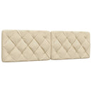 Seng med madras 160x200 cm stof cremefarvet