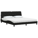Seng med madras 180x200 cm stof sort