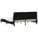 Seng med madras 180x200 cm stof sort
