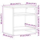 sengebord 40x30x40 cm konstrueret træ gammelt trælook
