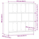 bogreol 97,5x29,5x100 cm konstrueret træ gammelt træ
