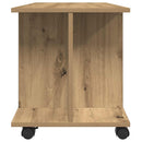 tv-skab med hjul 80x40x45 cm konstrueret træ kunsteg