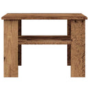 sofabord 60x60x42 cm konstrueret træ antikt træ