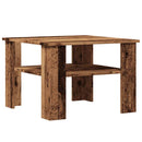 sofabord 60x60x42 cm konstrueret træ antikt træ