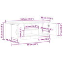 tv-bord 102x30x37,5 cm konstrueret træ antikt træ
