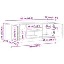 tv-bord 102x30x37,5 cm konstrueret træ kunsteg