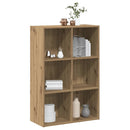 bogreol/skænk 66x30x98 cm konstrueret træ egetræ