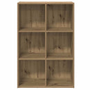 bogreol/skænk 66x30x98 cm konstrueret træ egetræ