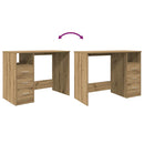 skrivebord 102x50x76 cm konstrueret træ kunsteg