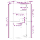 garderobe 90x52x200 cm konstrueret træ kunsteg