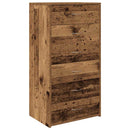kommode med 6 skuffer 50x34x96 cm konstrueret træ gammelt træ