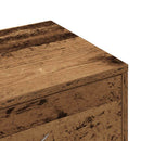 kommode med 6 skuffer 50x34x96 cm konstrueret træ gammelt træ