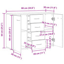 skab 88x30x64 cm konstrueret træ antikt trælook