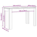 Spisebord artisan eg 120x60x76 cm konstrueret træ