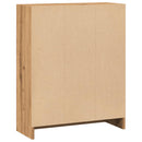 bogreol 60x24x76 cm konstrueret træ egetræsfarve