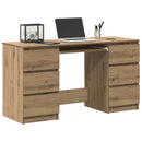 skrivebord 140x50x77 cm konstrueret træ kunsteg