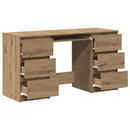 skrivebord 140x50x77 cm konstrueret træ kunsteg