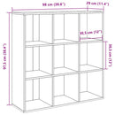 bogreol 98x29x97,5 cm kunsteg