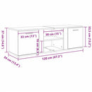 tv-bord 120x34x37 cm konstrueret træ antikt træ
