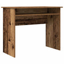 skrivebord 90x50x74 cm konstrueret træ antikt trælook