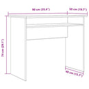 skrivebord 90x50x74 cm konstrueret træ antikt trælook
