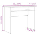skrivebord 90x50x74 cm konstrueret træ kunsteg