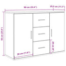 skænk 90x29,5x65 cm konstrueret træ antikt trælook