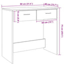 skrivebord 80x40x75 cm konstrueret træ kunsteg