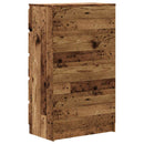 kommode 60x36x103 cm konstrueret træ antikt trælook