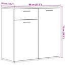 skænk 80x36x75 cm konstrueret træ antikt træ