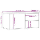 tv-bord 80x34x35,5 cm konstrueret træ antikt trælook