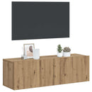 væghængt tv-bord 100x30x30 cm konstrueret træ kunsteg