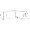 væghængt tv-bord 120x30x30 cm konstrueret træ gammelt træ-look